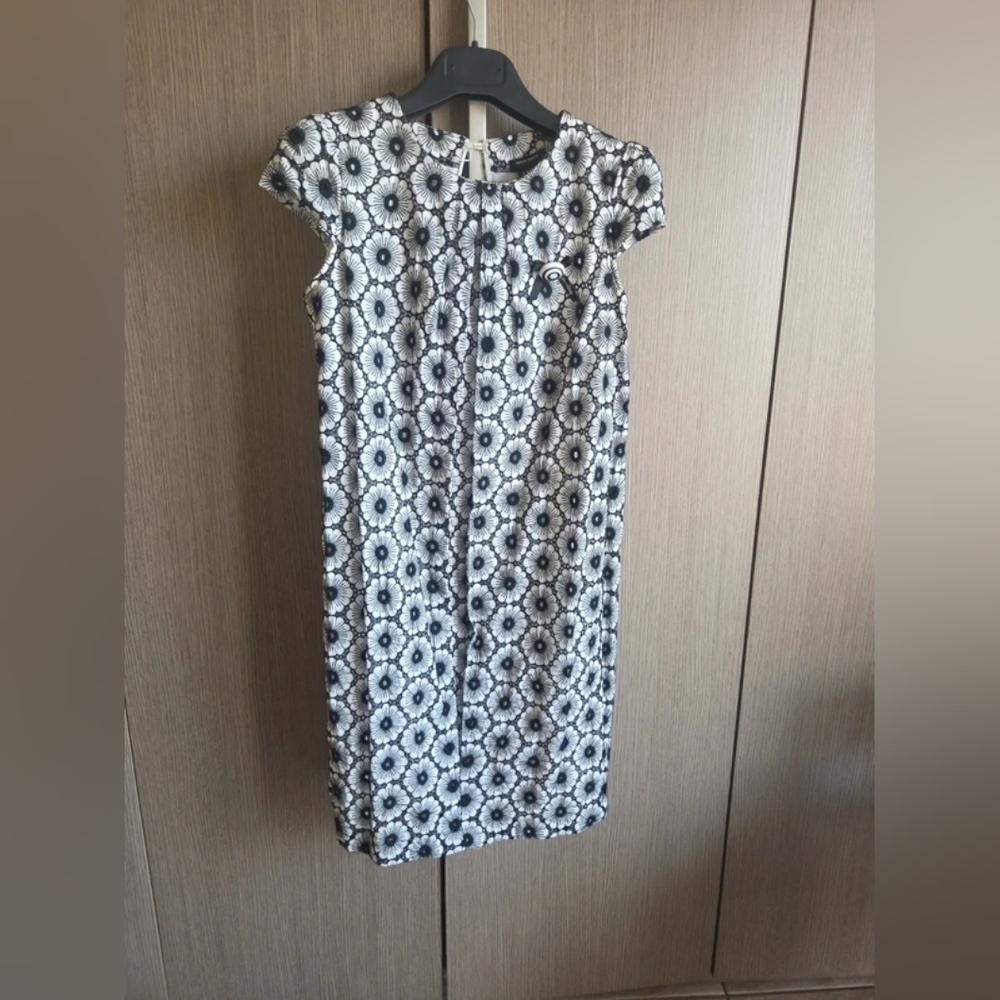 Black & White Floral Shift Dress